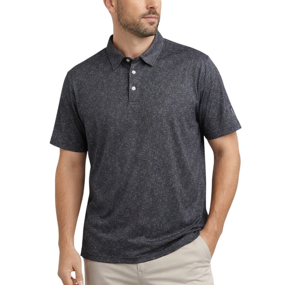 PGA Tour Pro Series Men’s Large Golf Polo Black UPF 40+ Dri-Fit